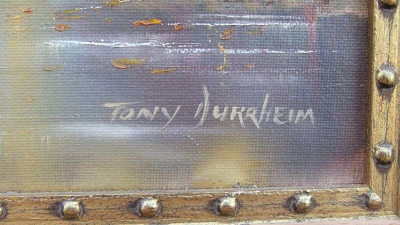 AN EXTRAORDINARY ORIGINAL OIL ON CANVAS BY SA ARTIST TONY DURRHEIM ... SIGNED !! GREAT CONDITION !!