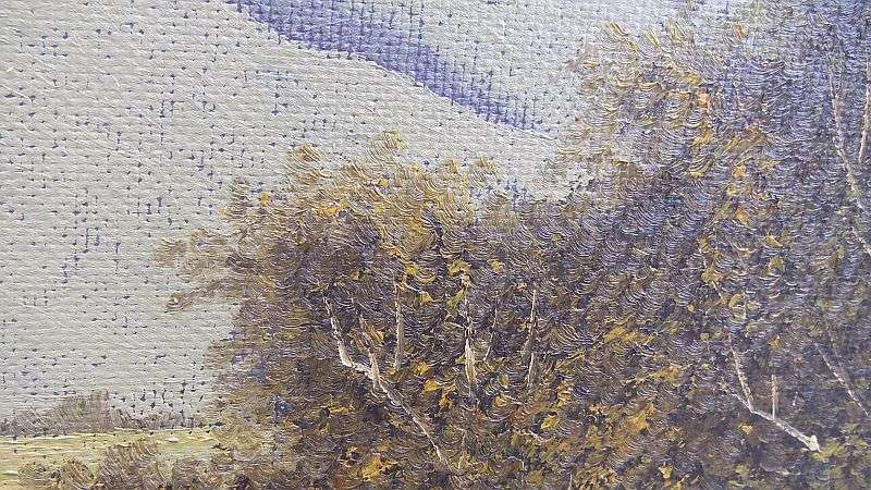 A SPECTACULAR MASSIVE ORIGINAL OIL ON BOARD OF A FARM SCENE BY SA ARTIST GERHARD WAGNER !! WOW !!