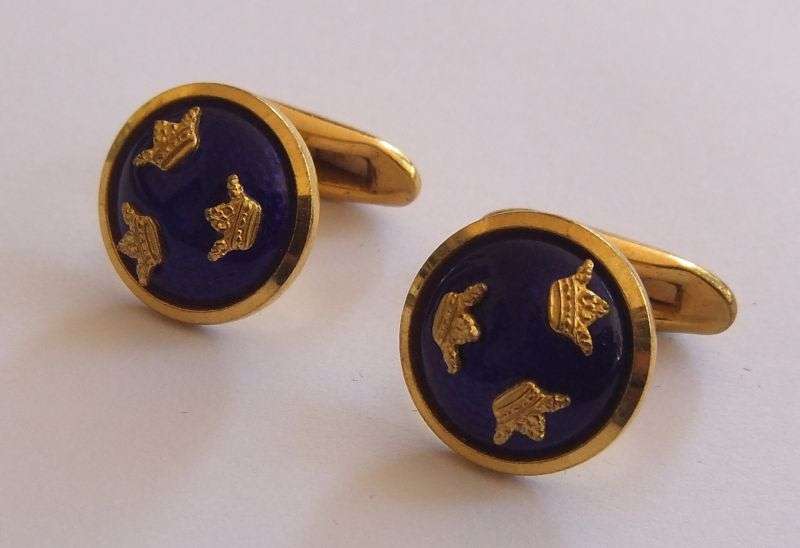 CUFFLINKS - CROWNS & ENAMEL