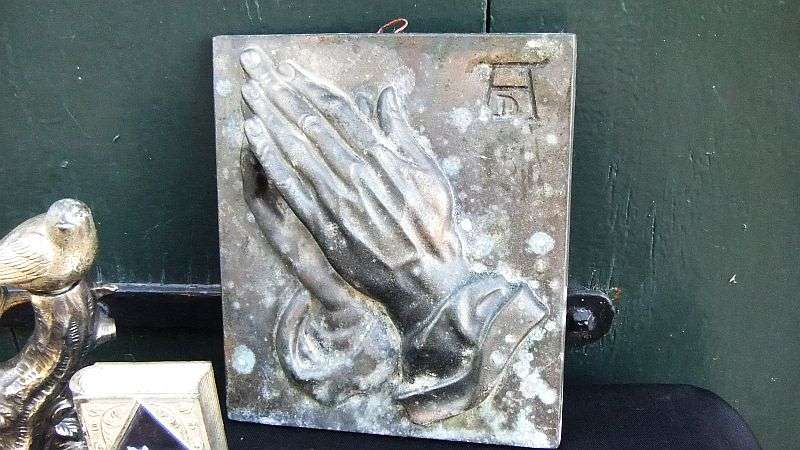 A COLLECTION OF 7 METAL OBJECTS WITH GREAT COLLECTOR APPEAL ...MUST SEE...BID FOR THE LOT !!