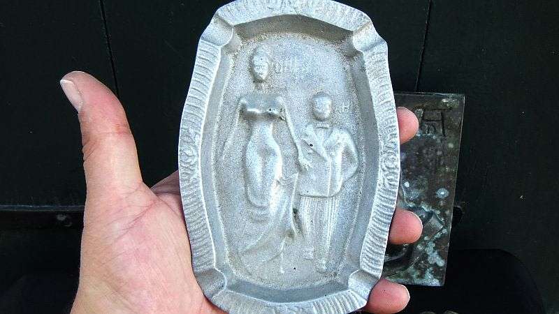 A COLLECTION OF 7 METAL OBJECTS WITH GREAT COLLECTOR APPEAL ...MUST SEE...BID FOR THE LOT !!