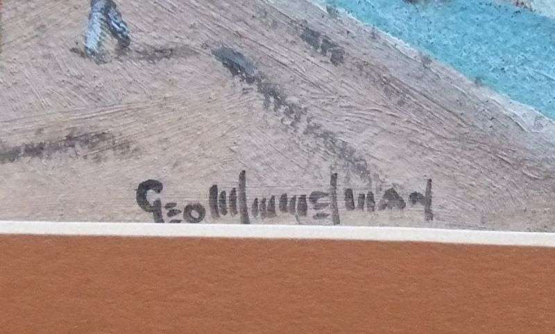 A MASTERFUL ORIGINAL OIL ON BOARD SIGNED BY THE ARTIST DEPICTING A DISTRICT SIX STREET SCENE !! WOW