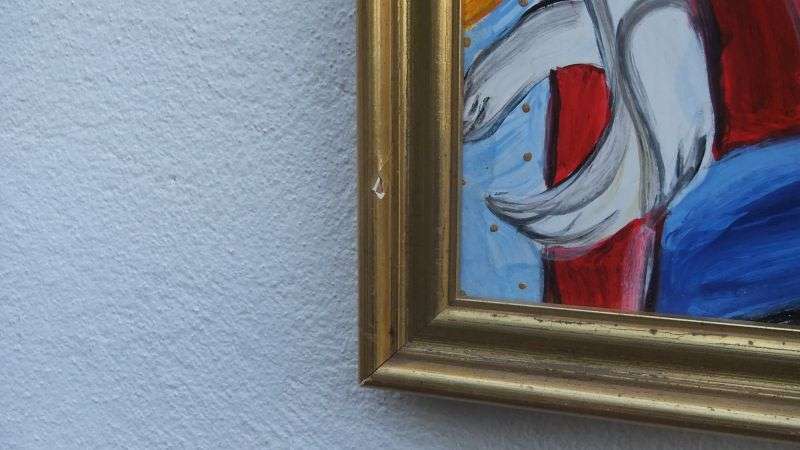 WOW !! A PICASSO STYLE ORIGINAL ACRYLIC ON BOARD BY SA ARTIST HANNES BORMAN IN GOOD CONDITION !!