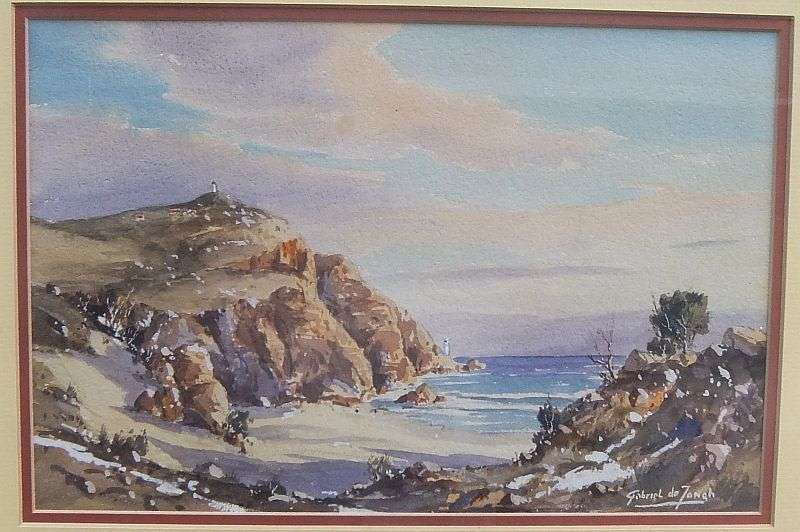 AWESOME INVESTMENT !! AN ORIGINAL WATERCOLOR SEASCAPE BY RENOWNED SA ARTIST GABRIEL DE JONGH !! WOW