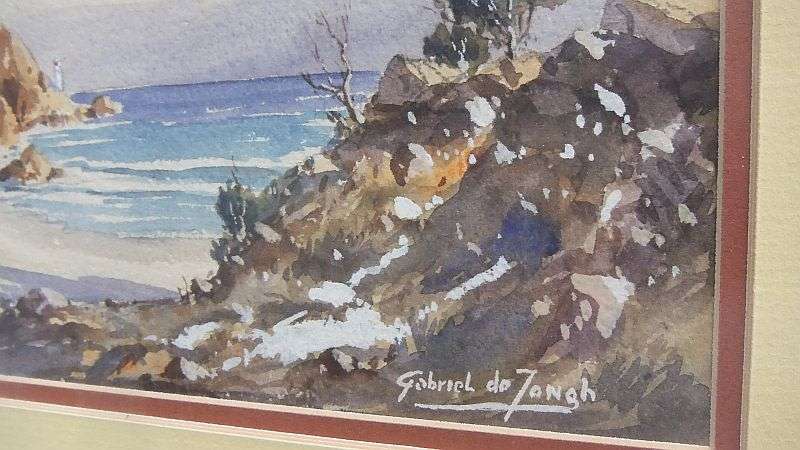 AWESOME INVESTMENT !! AN ORIGINAL WATERCOLOR SEASCAPE BY RENOWNED SA ARTIST GABRIEL DE JONGH !! WOW