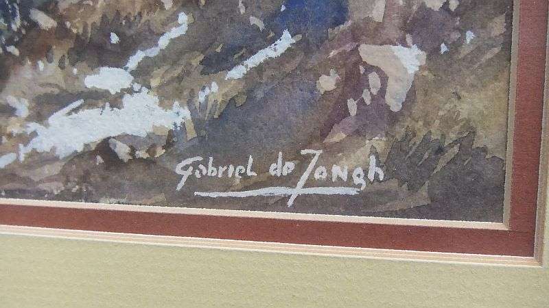 AWESOME INVESTMENT !! AN ORIGINAL WATERCOLOR SEASCAPE BY RENOWNED SA ARTIST GABRIEL DE JONGH !! WOW