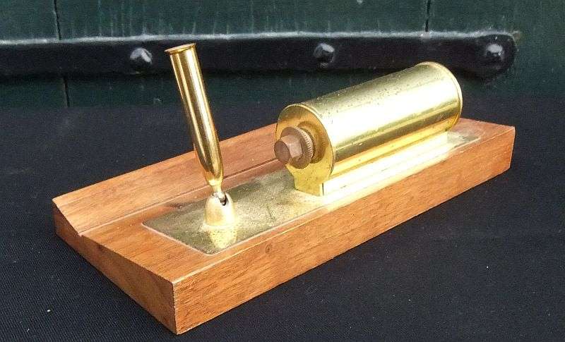 AN ULTRA CLASSY VINTAGE FRENCH MADE WATERMANS FOUNTAIN PEN WITH SOLID WALNUT DESK PIECE !!