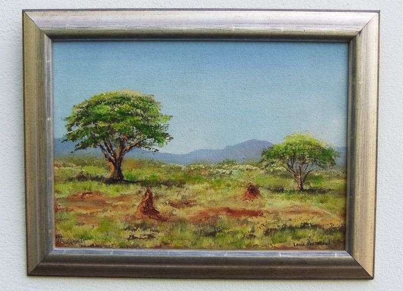 WOW !! A WELL EXECUTED ORIGINAL OIL ON BOARD BY KNOWN SOUTH AFRICAN ARTIST LOUIS PRETORIUS !!