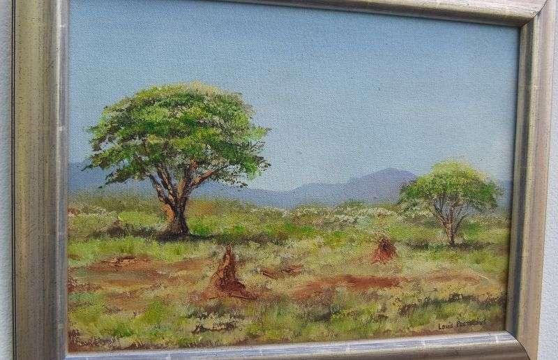 WOW !! A WELL EXECUTED ORIGINAL OIL ON BOARD BY KNOWN SOUTH AFRICAN ARTIST LOUIS PRETORIUS !!