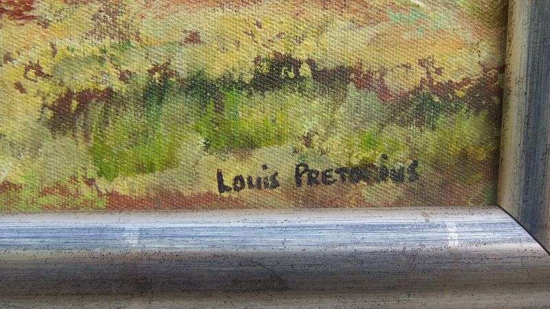 WOW !! A WELL EXECUTED ORIGINAL OIL ON BOARD BY KNOWN SOUTH AFRICAN ARTIST LOUIS PRETORIUS !!