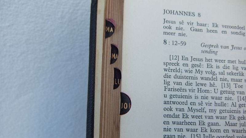 AN IMPRESSIVE 3 VOLUME SET OF THE BIBLE IN AFRIKAANS PRINTED IN THE NETHERLANDS DURING THE LATE 50`S
