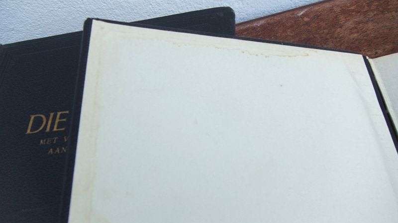 AN IMPRESSIVE 3 VOLUME SET OF THE BIBLE IN AFRIKAANS PRINTED IN THE NETHERLANDS DURING THE LATE 50`S