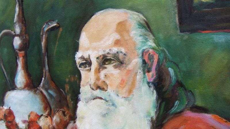 A Big Eye Catching original oil on board of an ""Oupa in thought"" signed M.De Beer ...Cool !!