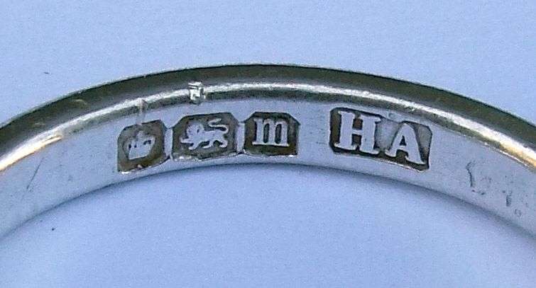 A TRULY RARE 115 YEAR OLD HALLMARKED STERLING SILVER RING BY THE ATKIN BROTHERS OF SHEFFIELD !!