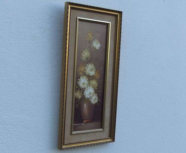 A CHARMING ORIGINAL VINTAGE OIL ON BOARD BY WELL KNOWN AMERICAN ARTIST ROBERT COX !! WOW !!