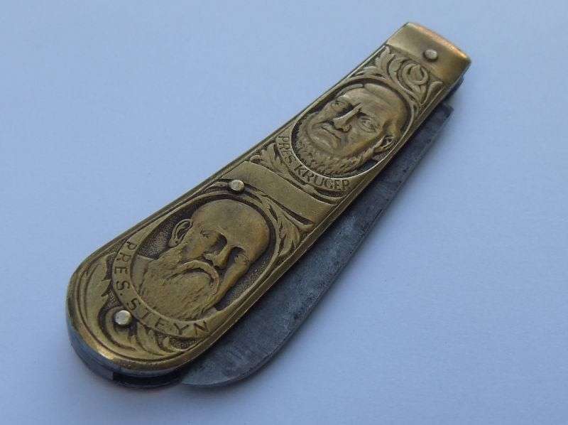 A RARE 1961 REP OF SA POCKET KNIFE FEATURING PAUL KRUGER AND WINDHOEK KNIFE MAKER A.ROSENTHAL