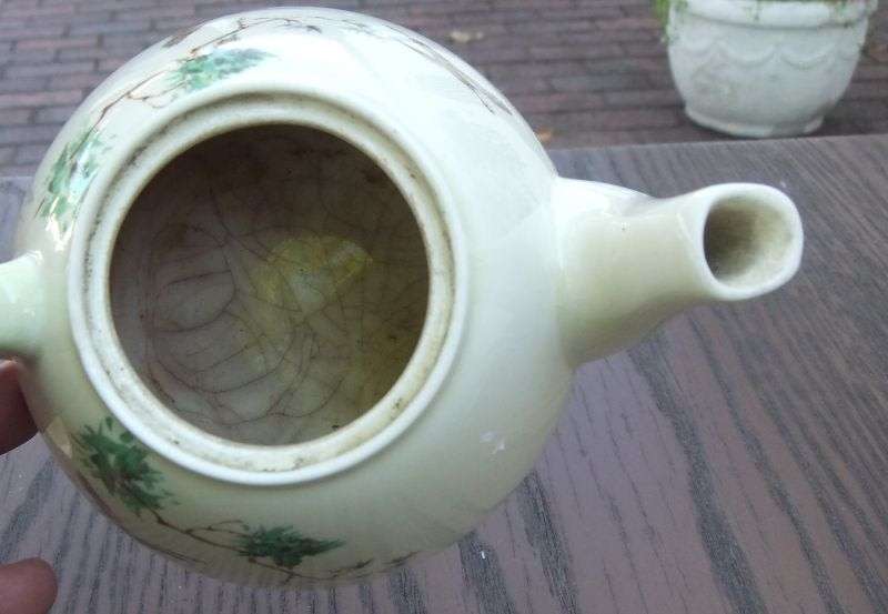 AN ART DECO PERIOD TINY TEAPOT BY ROYAL DOULTON FEATURING " THE COPPICE " PATTERN !! RARELY SEEN !!