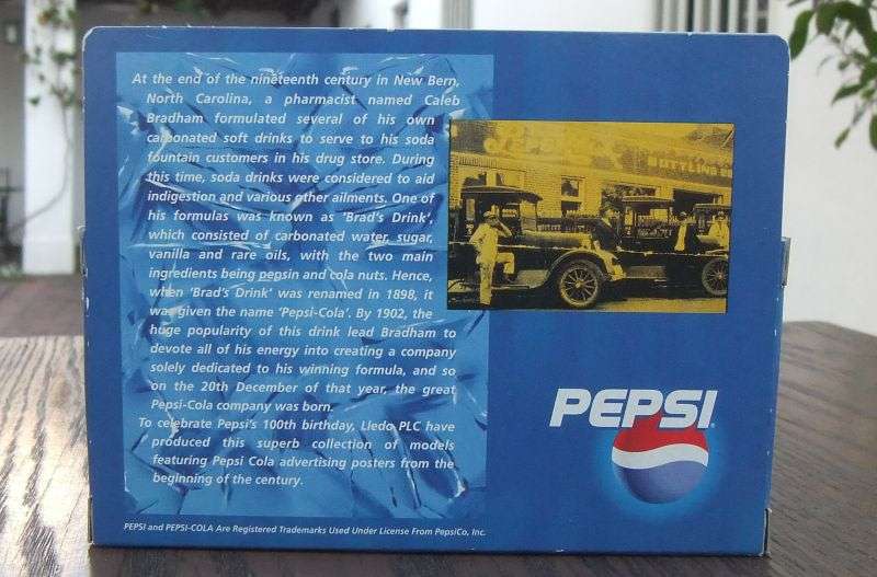 A TOTALLY COOL VINTAGE DIE CAST METAL MODEL BY LLEDO ENGLAND ISSUED TO ADVERTISE PEPSI COLA...WOW !!