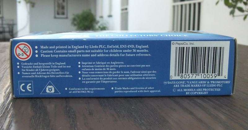 A TOTALLY COOL VINTAGE DIE CAST METAL MODEL BY LLEDO ENGLAND ISSUED TO ADVERTISE PEPSI COLA...WOW !!