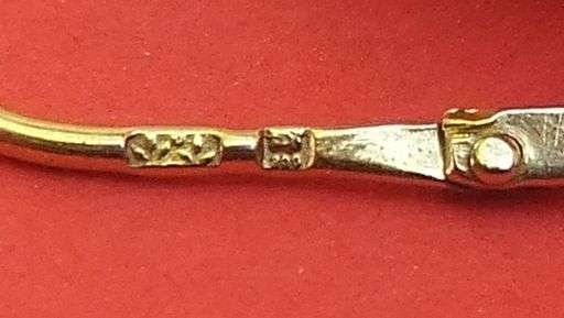 A STUNNING PAIR OF ANTIQUE PORTUGUESE 19 CT GOLD EARRINGS SET WITH ROUGH STONES...WOW !! WOW !!