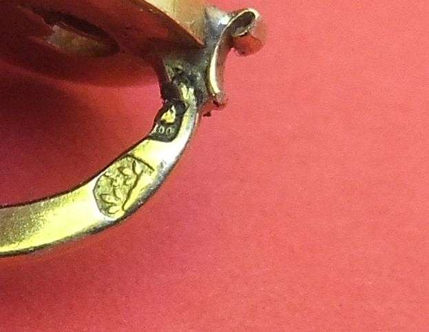 A STUNNING PAIR OF ANTIQUE PORTUGUESE 19 CT GOLD EARRINGS SET WITH ROUGH STONES...WOW !! WOW !!