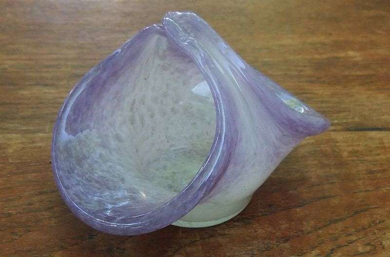 A SPECTACULAR PAIR OF SIGNED ART GLASS SWEET BASKETS BY VASART GLASS.....AMAZING CONDITION !!