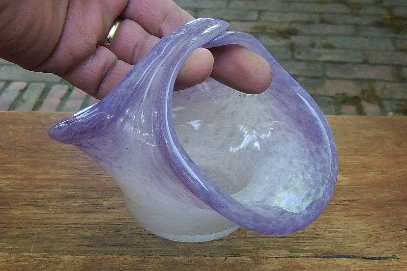 A SPECTACULAR PAIR OF SIGNED ART GLASS SWEET BASKETS BY VASART GLASS.....AMAZING CONDITION !!