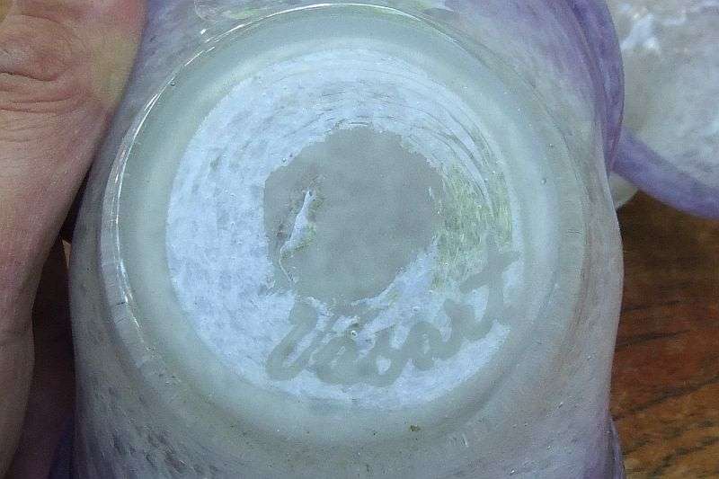 A SPECTACULAR PAIR OF SIGNED ART GLASS SWEET BASKETS BY VASART GLASS.....AMAZING CONDITION !!