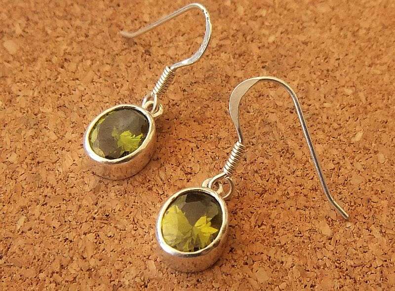 3 AWESOME PAIRS OF SOLID STERLING SILVER EARRINGS SET WITH A VARIETY OF FACETED STONES...BID FOR ALL