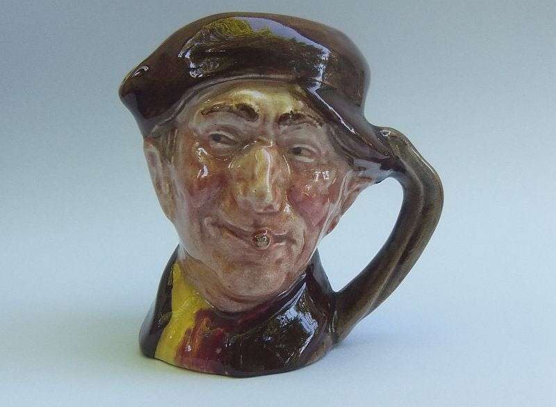 A RARE SIZE VINTAGE ROYAL DOULTON CHARACTER JUG TITLED "" ARRY "" DESIGNED BY H. FENTON