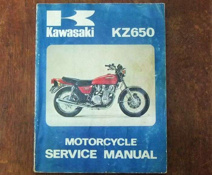 RARE FIND !! VINTAGE 1977 KAWASAKI "" KZ650 "" MOTORCYCLE SERVICE MANUAL !! WOW