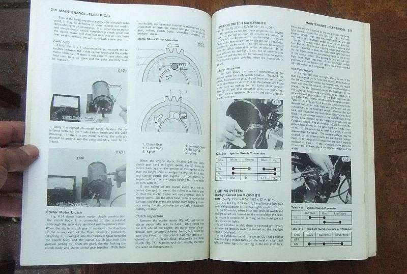 RARE FIND !! VINTAGE 1977 KAWASAKI "" KZ650 "" MOTORCYCLE SERVICE MANUAL !! WOW