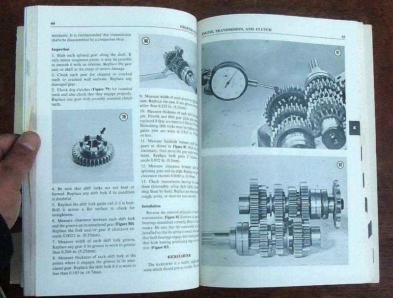RARE !! VINTAGE 1970`S KAWASAKI KZ400 SERVICE AND REPAIR HANDBOOK BY CLYMER PUBLICATIONS !!