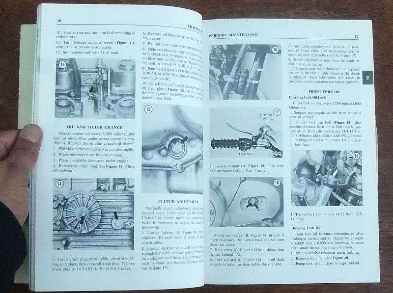 RARE !! VINTAGE 1970`S KAWASAKI KZ400 SERVICE AND REPAIR HANDBOOK BY CLYMER PUBLICATIONS !!