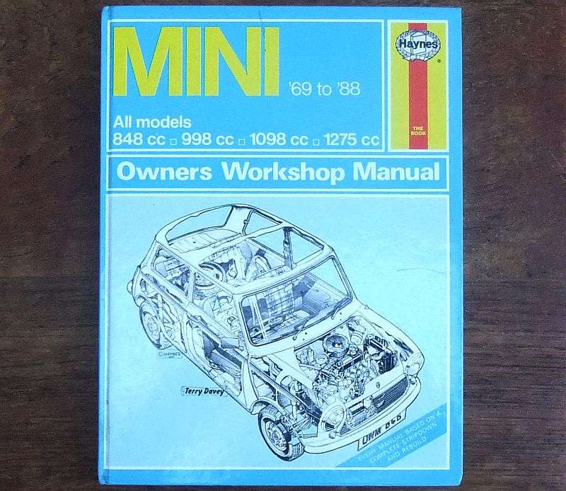 GREAT FIND !! A VINTAGE ""MINI"" OWNERS WORKSHOP MANUAL BY HAYNES FOR MODELS 1969 - 1988...WOW !!