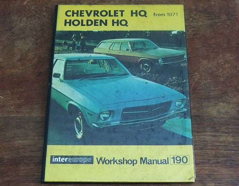 VERY RARE !! CHEVROLET & HOLDEN OWNERS WORKSHOP MANUAL FROM 1971 ....MUST SEE !!