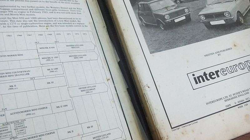 A RARE VINTAGE ""MINI"" OWNERS WORKSHOP MANUAL FOR THE ""MINI"" FROM 1959 ...TAKE A LOOK !!