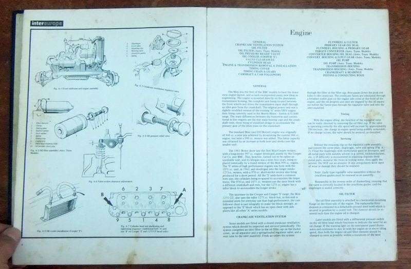 A RARE VINTAGE ""MINI"" OWNERS WORKSHOP MANUAL FOR THE ""MINI"" FROM 1959 ...TAKE A LOOK !!