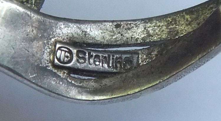 WOW !! A SUPER RARE ART DECO STYLE STERLING SILVER BROOCH BY GERMAN DESIGNER THEODORE FAHRNER