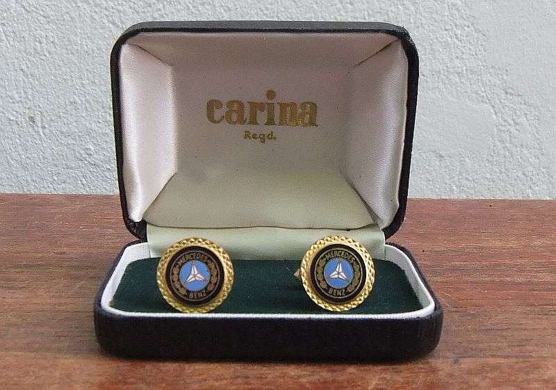 WOW !! A STUNNING QUALITY PAIR OF CUFFLINKS MADE FOR MERCEDES BENZ WITH ORIGINAL BOX !!