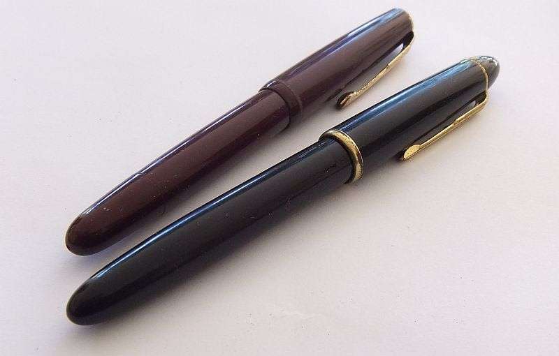TWO VINTAGE WRITING PENS FOR RESTORATION OR PARTS...FOUNTAIN AND FINE LINER ...BID FOR BOTH !!