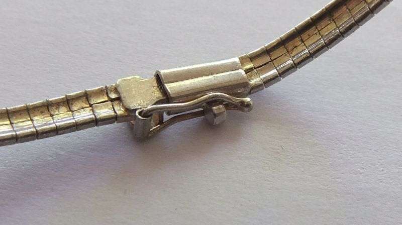 A VERY SMART UNUSUAL SOLID STERLING SILVER BRACELET WITH SAFETY CATCH CLASP !! CHECK IT OUT !!