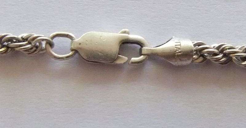 WOW !! A STUNNING TOUGH LOOKING SOLID STERLING SILVER "ROPE" STYLE BRACELET !! ONLY ONE !!