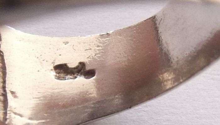 A GREAT QUALITY BIG , BOLD , BEAUTIFUL SOLID STERLING SILVER RING SET WITH A BIG FACETED CZ STONE