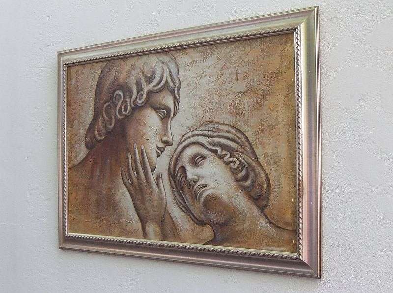 MUST SEE !! AN EXQUISITE ORIGINAL OIL ON BOARD SIGNED BY THE ARTIST TAYLOR ...GRECIAN FIGURES ...WOW