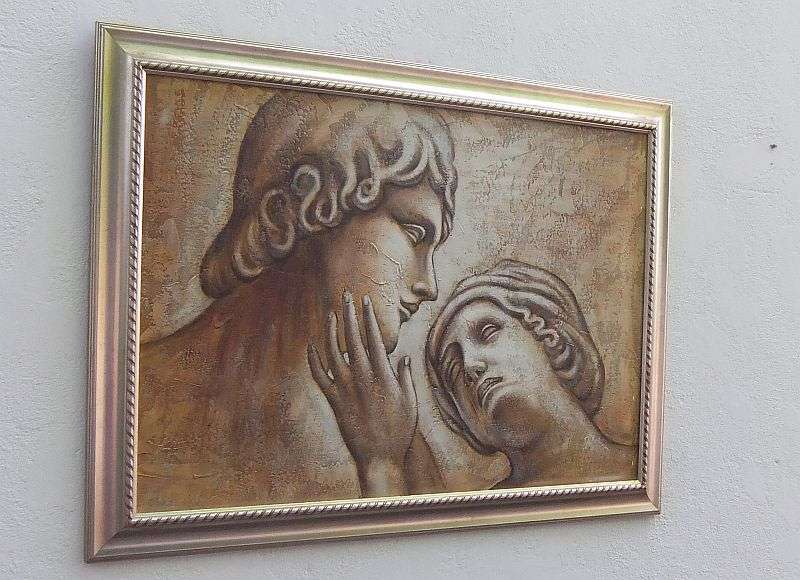 MUST SEE !! AN EXQUISITE ORIGINAL OIL ON BOARD SIGNED BY THE ARTIST TAYLOR ...GRECIAN FIGURES ...WOW