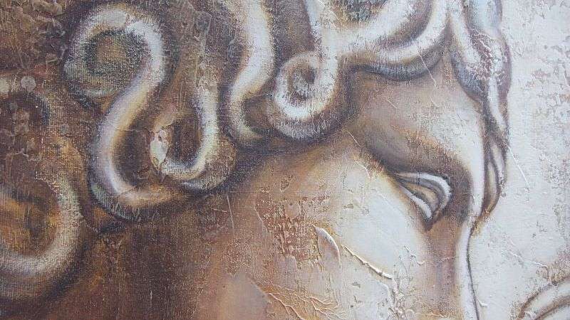 MUST SEE !! AN EXQUISITE ORIGINAL OIL ON BOARD SIGNED BY THE ARTIST TAYLOR ...GRECIAN FIGURES ...WOW