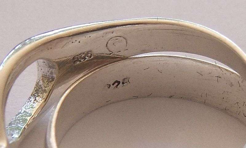 GOOD DEAL !! TWO SOLID STERLING SILVER RINGS !! WEDDING BAND AND ETERNITY RING !! BID FOR BOTH !!