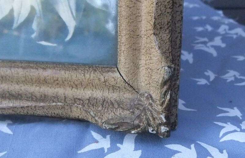 WOW ! A RARE AWESOME PRINT IN ORIGINAL VINTAGE FRAME ... POINSETTIAS BY TRETCHIKOFF !! GREAT FIND !!