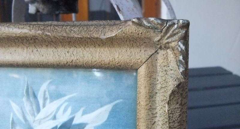 WOW ! A RARE AWESOME PRINT IN ORIGINAL VINTAGE FRAME ... POINSETTIAS BY TRETCHIKOFF !! GREAT FIND !!